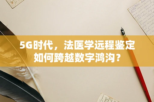 5G时代，法医学远程鉴定如何跨越数字鸿沟？
